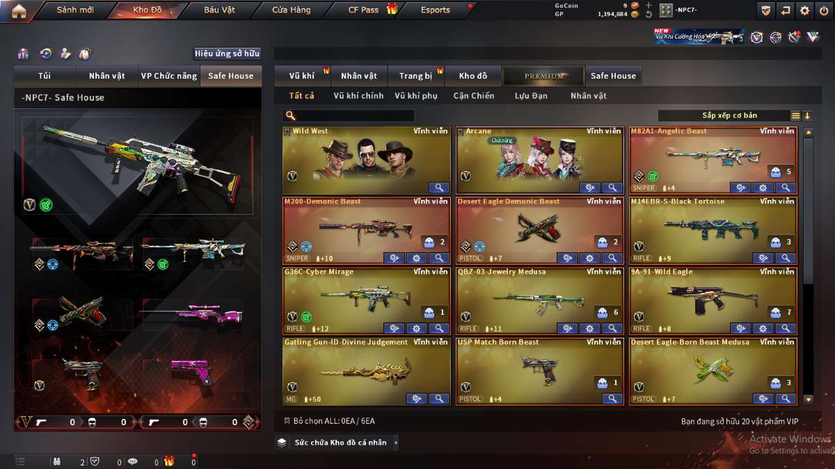 shop acc cf uy tin gia re